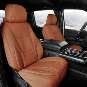 Ford F-350 Super Duty Seat Covers - Custom-Fit, Comfort Leather, Easy Install - Crew Cab / Front Seat / Bucket Front Seats