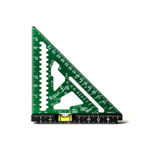 SquiJig SM-SQUI-JIG-FP45GREEN 4-1/2in Mini Fusion Pro Rafter Square with Level - Green