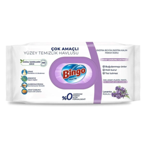 Bingo Surface Cleaning Wet Wipes Lavender 96pcs - 12 / CARTON