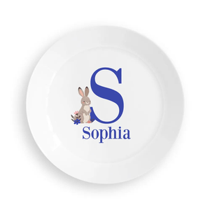 Bunny Initial Kids Plate
