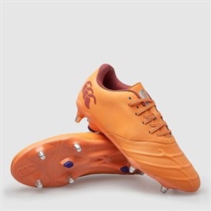 Canterbury Mens Phoenix Genesis Team SG Soft Ground Rugby Boots Orange/Yellow