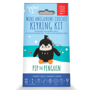 Kit mini porte-clés amigurumi Anchor - Pip le pingouin