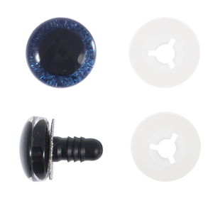 Lot de 4 yeux de sécurité 18 mm - Bleu