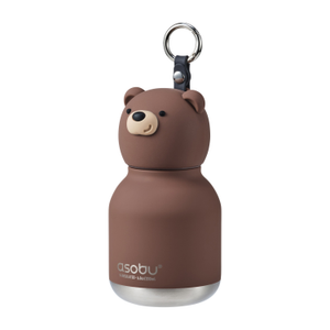 Asobu - Mini Bestie Miś - Butelka termiczna ze słomką 200 ml
