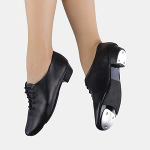 1st Position Junior Leather Lace Up Tap Shoe