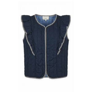 Aster Padded Frill Gilet - Dark Navy (M)