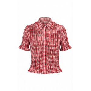 Astrid Gingham Blouse - Red (S)