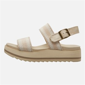 SKECHERS Womens Arch Comfort Beach Breeze Ankle Strap Sandals Natural