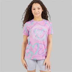 Hype Girls Angharad T-Shirt And Cycling Shorts Set Multi