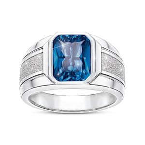 Genuine Blue Helenite Forged In Strength Ring Size 10