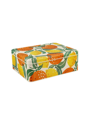 Oranges & Lemons Medium Shallow Tin