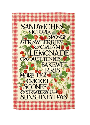 Strawberries & Gingham Tea Towel