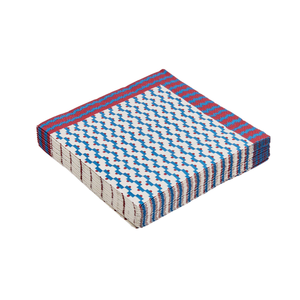 Anie Paper Napkins, Blue/Red - Set of 20
