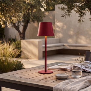 Turin Rechargeable Table Lamp - Crimson