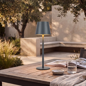 Turin Rechargeable Table Lamp - Slate
