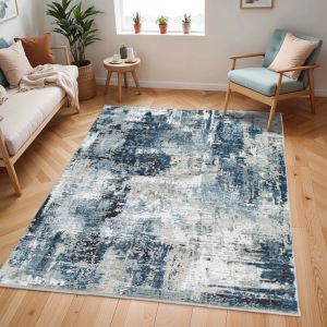 Jolie Lena Modern Abstract Area Rug - Blue 140x200cm