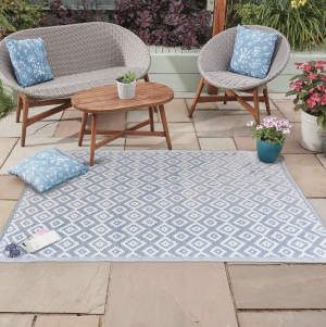 Shiraz 150x210cm Outdoor Rug - Slate