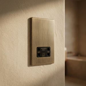 Lyss Collection Shaver Socket - Antique Brass