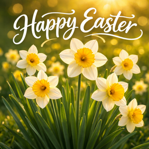Moonpig Happy Easter Photographic Daffodils Card