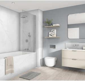 Wetwall Athena Marble 10mm Elite Panel Postfomed / Tongue & Grooved Edge - 2.42m x 1.2m