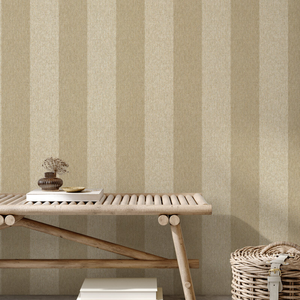 Crown Harris Stripe Natural Wallpaper - M1869