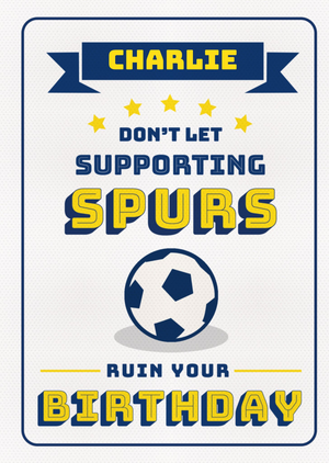 Funny Football Supporter Birthday Card