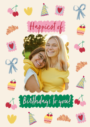 Happiest Of Birthdays To You Photo Upload Crad