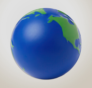 Globe Shaped Stress Reliever - Blue