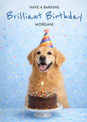 Have A Barking Brilliant Birthday Golden Retriever Card