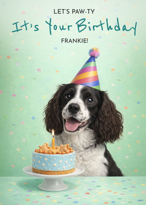 Let's Paw-Ty It's Your Birthday Spaniel Card