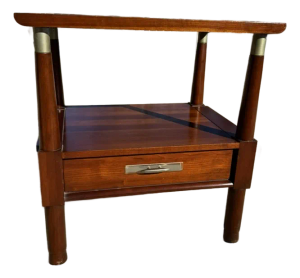 1950s Mid-Century Willett Cherry Wood Trans East Nightstand