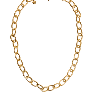 Gold Classic Oval Link Necklace