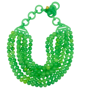 Juliette Multi Strand Jade Resin Necklace (one size)