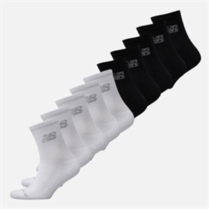 New Balance Junior Boys Ten Pack Cushioned Crew Socks Black/White