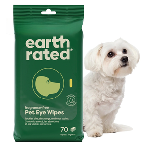 Earth Rated Fragrance-Free Pet Eye Wipes for Dogs (70 Pack)