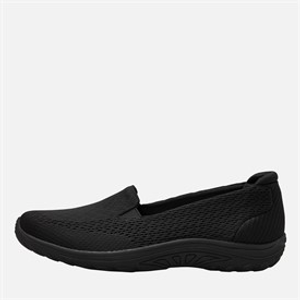 SKECHERS Womens Reggae Fest Willows Vibe Slip On Shoes Black