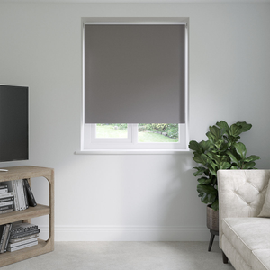 No Drill Havana Graphite Grey Roller Blinds: 1960mm x 1500mm Recess