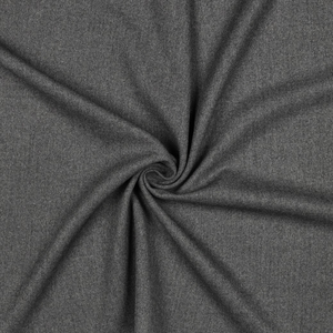 Tissu gabardine viscose brossée premium - Gris chiné moyen