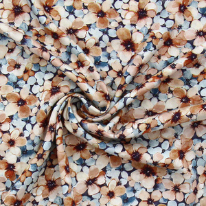 Tissu viscose Anémone - Noisette