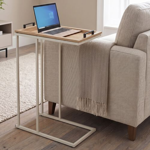 Side Table with Removable Tray - White Frame