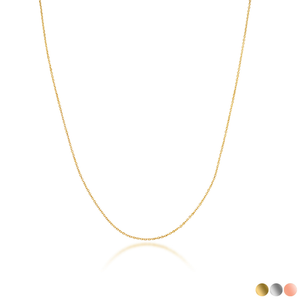 10K/14K Gold Rolo Chain Necklace (Available In Yellow/Rose/White Gold)
