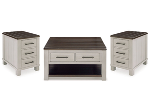 Default Title Darborn Gray/Brown Lift-top Coffee Table and 2 Chairside End Tables (Online Special Price)