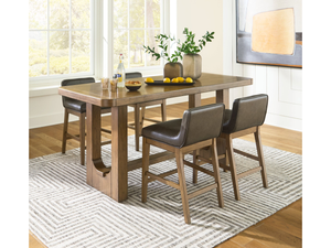 Default Title Cabalynn Light Brown Counter Height Dining Table and 4 Barstools (Online Special Price)