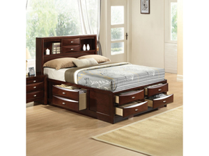 Ireland King Storage Bed in Brown