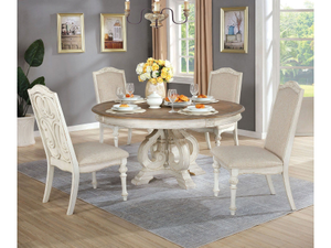 Default Title Arcadia Antique White/Ivory 5 Pc. Round Dining Room Set