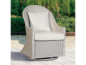 Default Title Tomohon White Swivel Outdoor Chair
