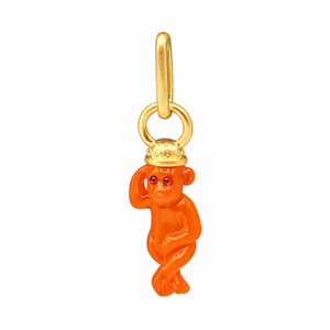Orange Monkey Charm (one size)