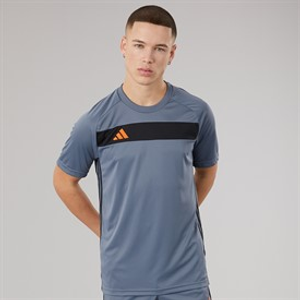 adidas Mens Tiro 25 Essentials T-Shirt Team Onix/Super Orange