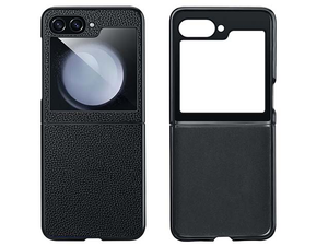 Premium Leather Case for the Samsung Galaxy Z Flip7 FE - Black
