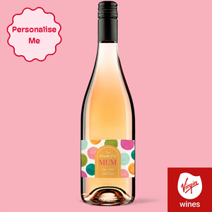 Personalised Wonderful Mum Rose Wine 75cl